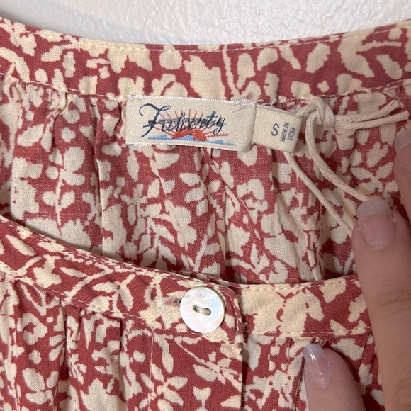NEW Faherty Carmel floral button front self belt tie dress Spice Sunrise Floral - Picture 15 of 16